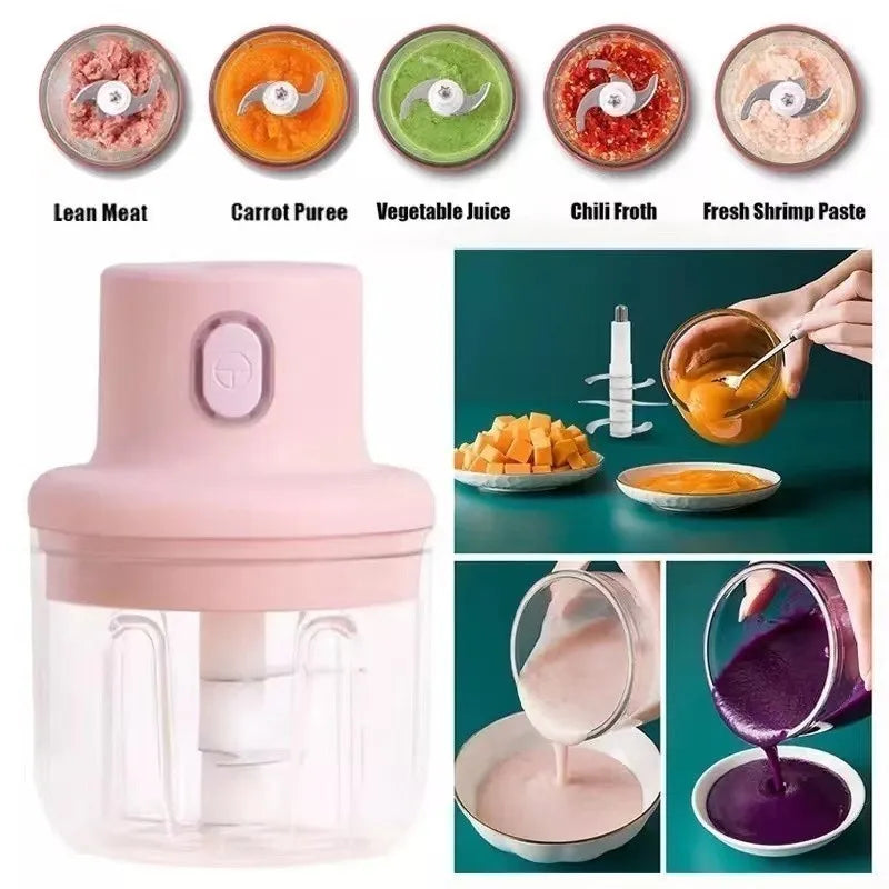 Mini Processador LiteChef™ 250 ml – Sem Fio & Recarregável